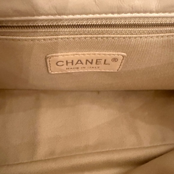 ❌SOLD❌Chanel ivory glazed crumpled goatskin Double-stitch flap bag - Picture 6 of 6